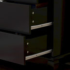 55.1W Lacquer Dresser Long Dresser for Bedroom Chest of Drawers