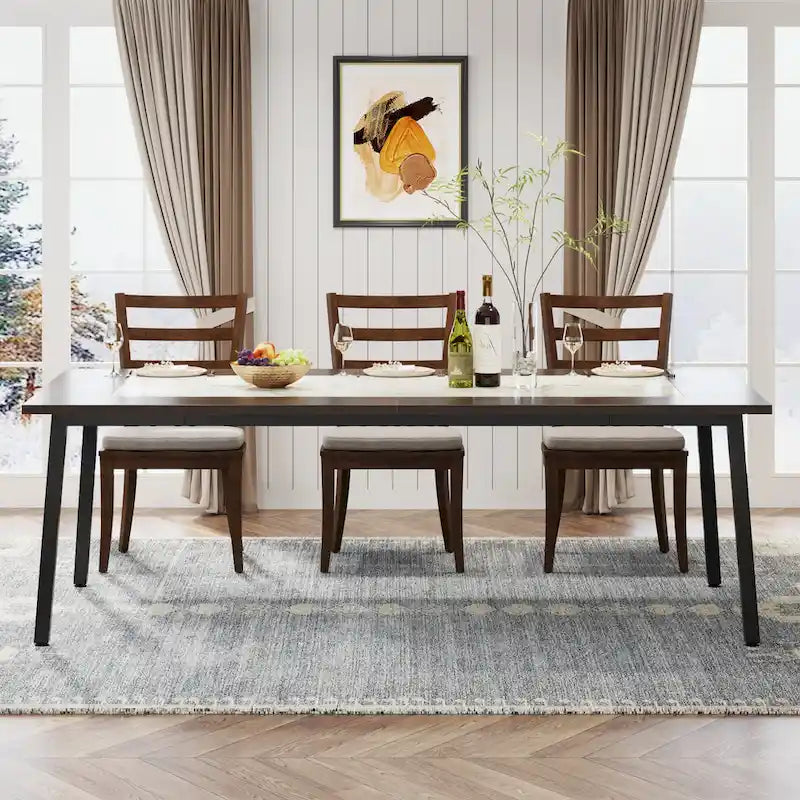 Modern 79-Inch Dining Table for 8-10 People