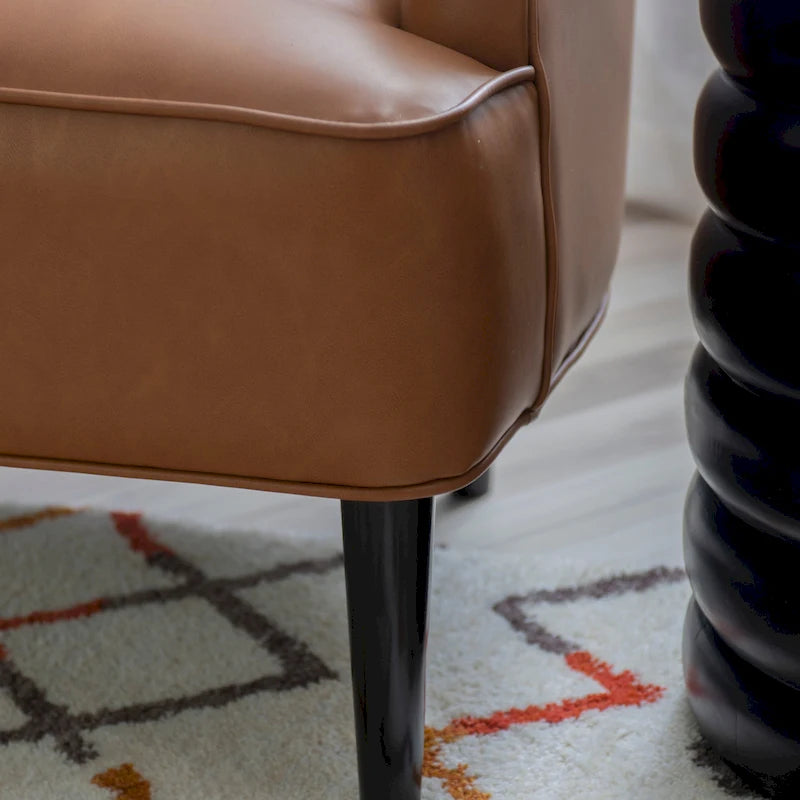 Gabriela Upholstered Faux Leather Accent Chair