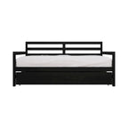 CraftPorch Rustic Wooden Twin Size Daybed With Trundle