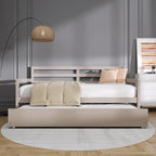 CraftPorch Rustic Wooden Twin Size Daybed With Trundle