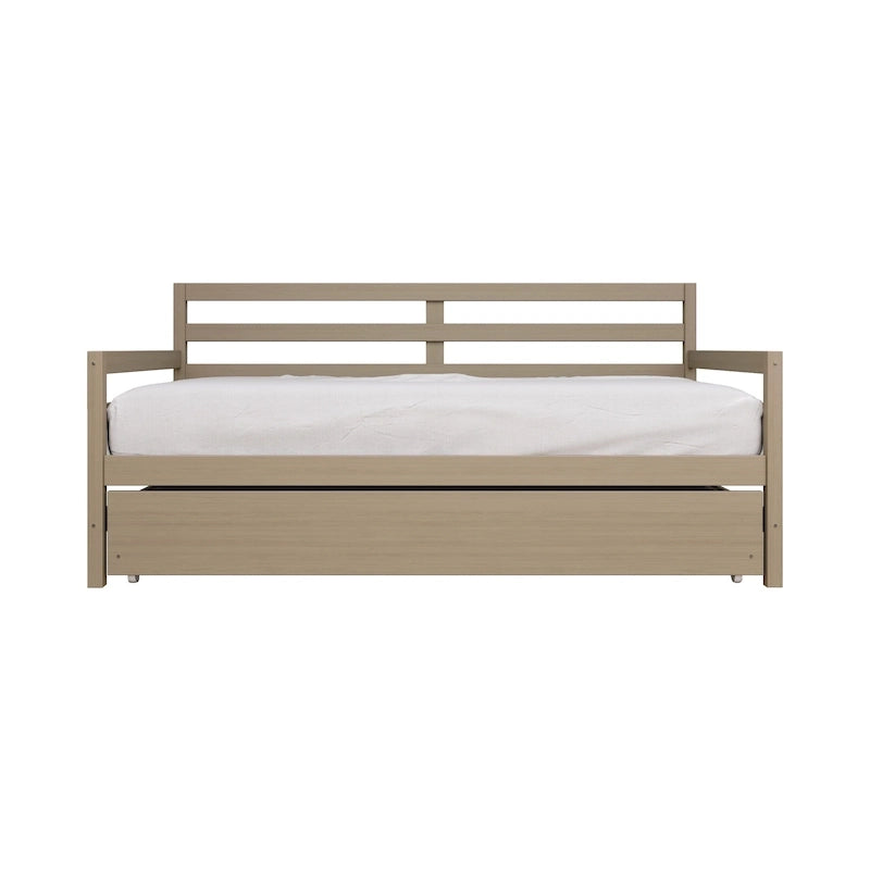 CraftPorch Rustic Wooden Twin Size Daybed With Trundle