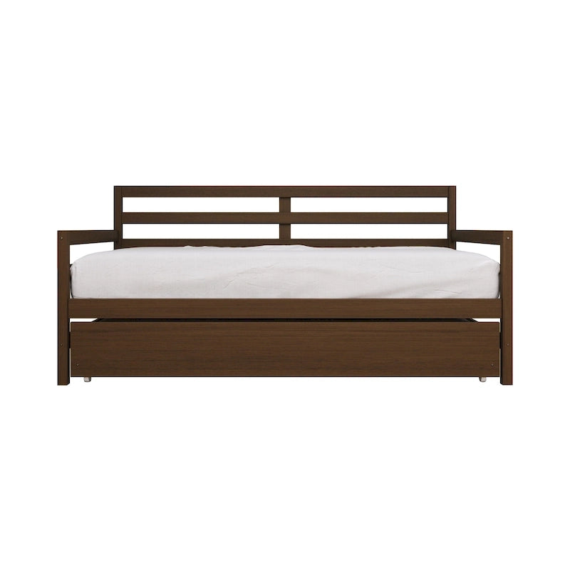 CraftPorch Rustic Wooden Twin Size Daybed With Trundle
