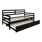CraftPorch Rustic Wooden Twin Size Daybed With Trundle