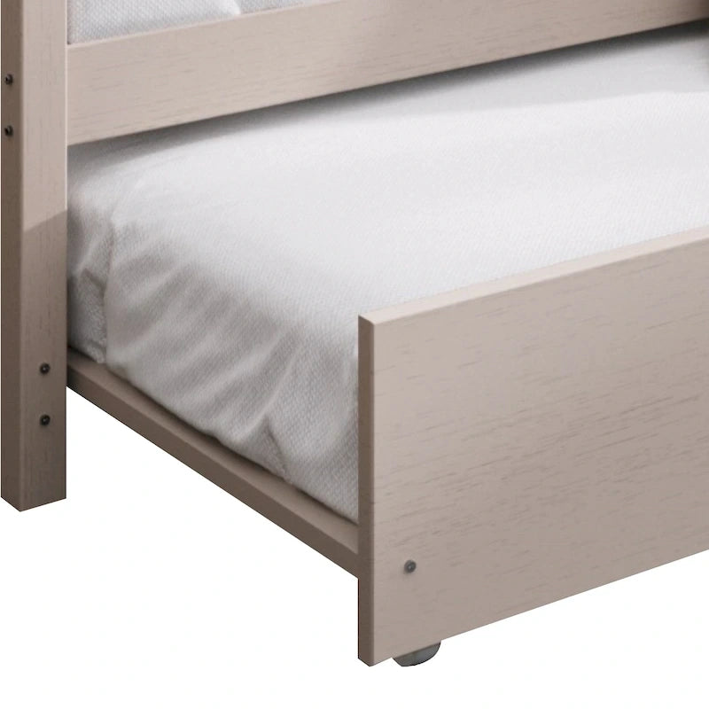 CraftPorch Rustic Wooden Twin Size Daybed With Trundle