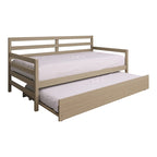 CraftPorch Rustic Wooden Twin Size Daybed With Trundle
