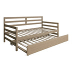 CraftPorch Rustic Wooden Twin Size Daybed With Trundle