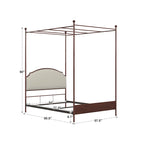 Andover Cream Linen Canopy Poster Bed by iNSPIRE Q Classic