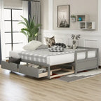 Extendable Bed Daybed with Two Drawers
