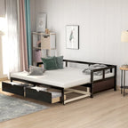 Extendable Bed Daybed with Two Drawers