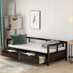Extendable Bed Daybed with Two Drawers