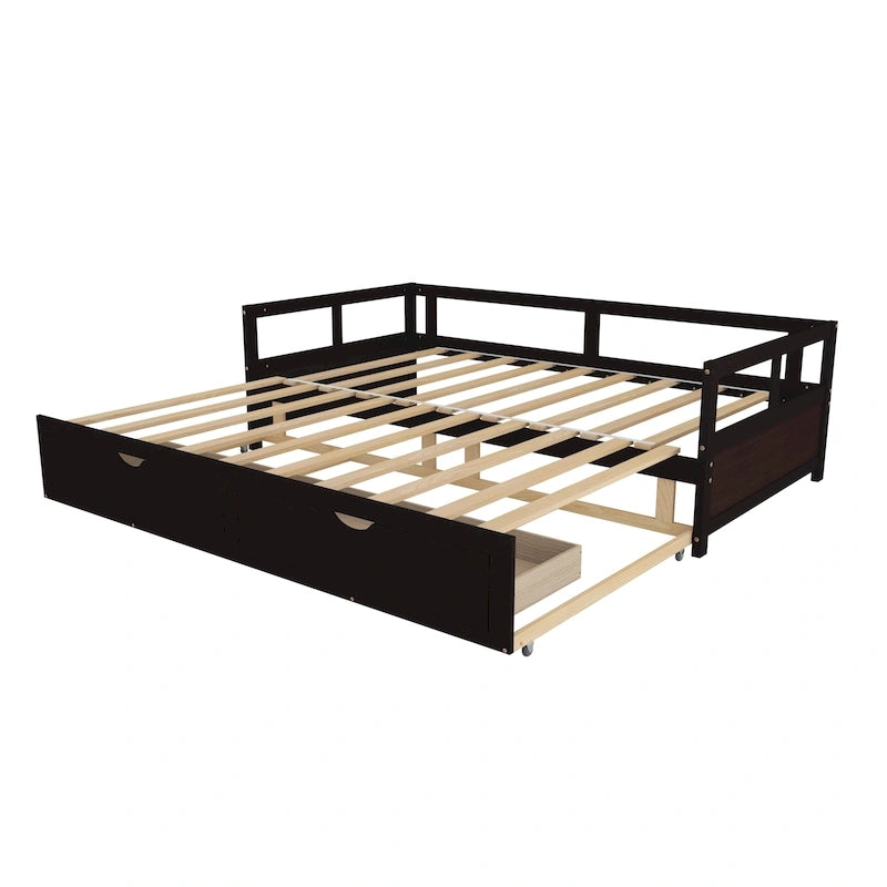 Extendable Bed Daybed with Two Drawers