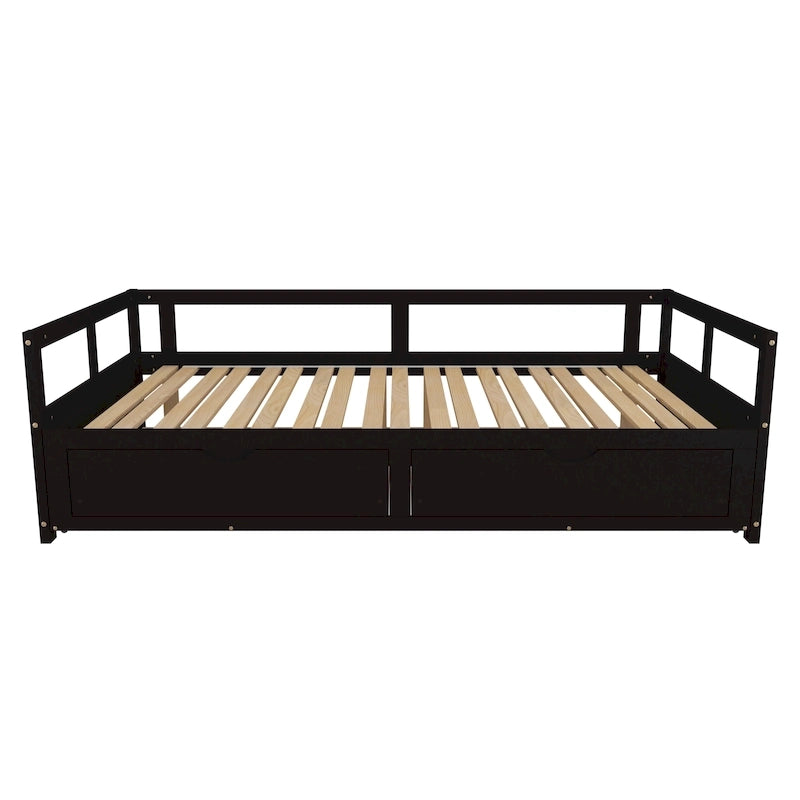 Extendable Bed Daybed with Two Drawers