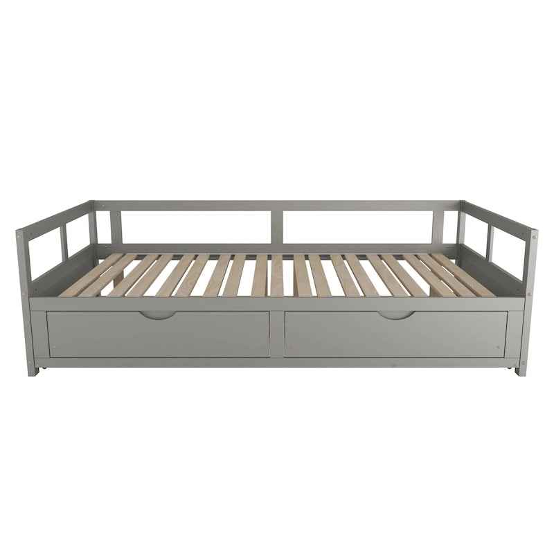 Extendable Bed Daybed with Two Drawers