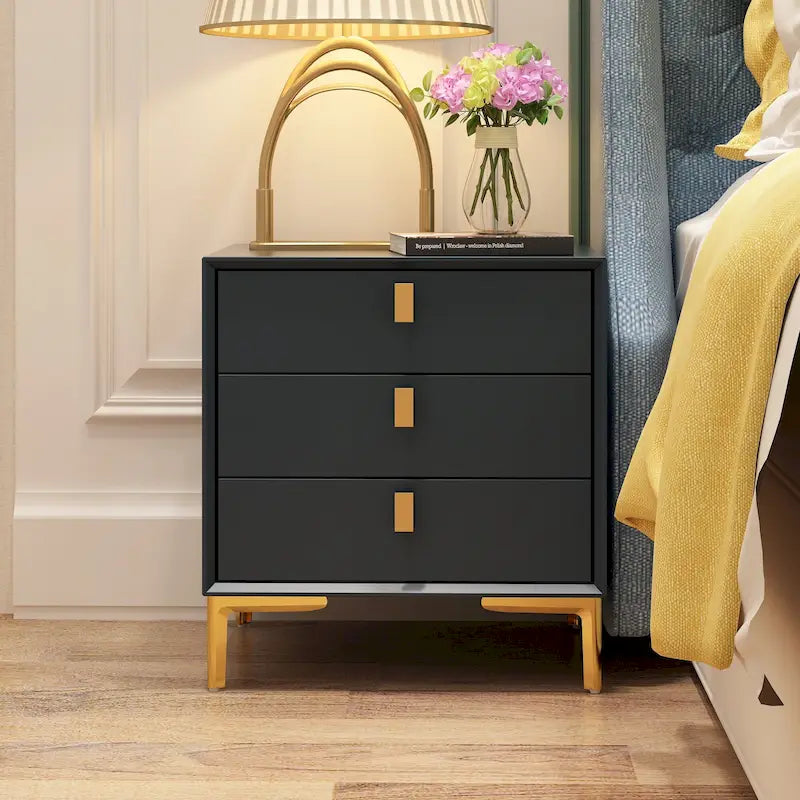 Timechee 3-Drawer Nightstand End Table Bedside Table