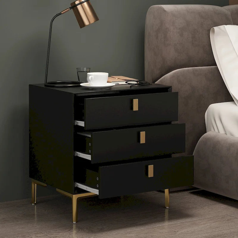 Timechee 3-Drawer Nightstand End Table Bedside Table
