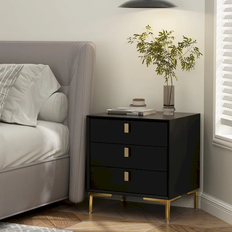 Timechee 3-Drawer Nightstand End Table Bedside Table