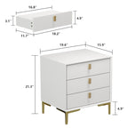Timechee 3-Drawer Nightstand End Table Bedside Table