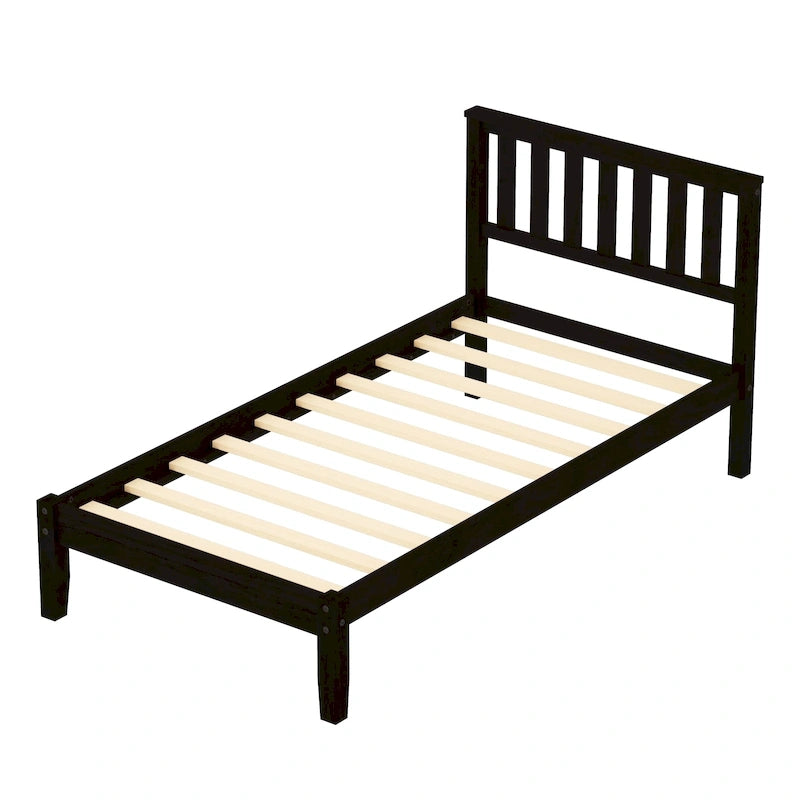 Twin Size Platform Bed with Headboard
