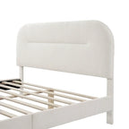 Furniture of America Gail Modern White Boucle Adjustable Queen-Size Platform Bed