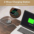 Height Adjustable Portable Desk with Charging Station, Sofa Couch Bedside Laptop Table