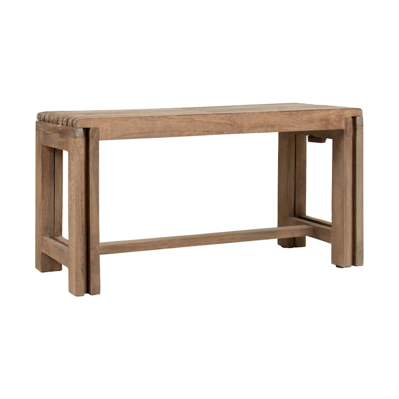 Natural Solid Mango Wood Extendable Bench by East at Main