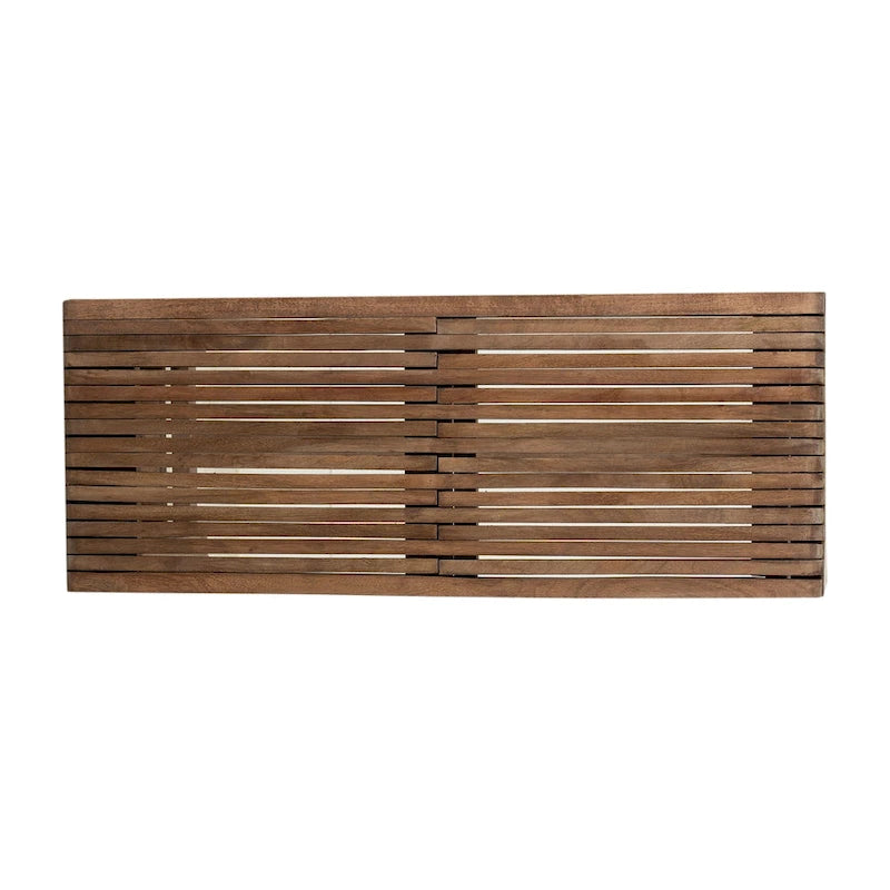 Natural Solid Mango Wood Extendable Bench by East at Main
