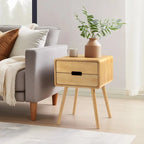 Mid-Century Solid Wood Nightstands For Bedroom