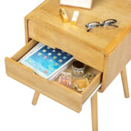 Mid-Century Solid Wood Nightstands For Bedroom