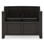 WYNDENHALL Halifax SOLID WOOD 36 inch Wide Transitional Small Entryway Storage Bench - 17D x 36 W x 27.8H