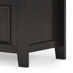 WYNDENHALL Halifax SOLID WOOD 36 inch Wide Transitional Small Entryway Storage Bench - 17D x 36 W x 27.8H