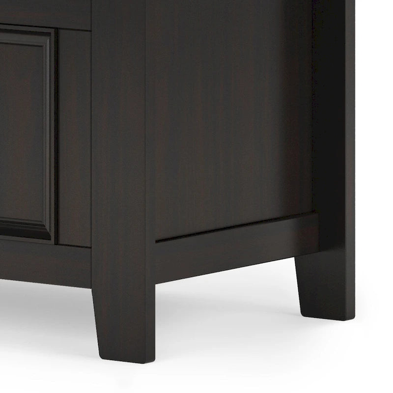 WYNDENHALL Halifax SOLID WOOD 36 inch Wide Transitional Small Entryway Storage Bench - 17D x 36 W x 27.8H