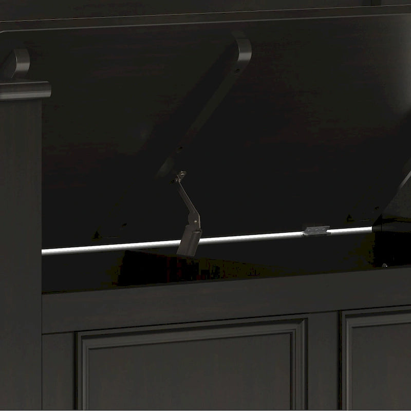 WYNDENHALL Halifax SOLID WOOD 36 inch Wide Transitional Small Entryway Storage Bench - 17D x 36 W x 27.8H