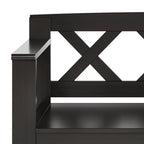 WYNDENHALL Halifax SOLID WOOD 36 inch Wide Transitional Small Entryway Storage Bench - 17D x 36 W x 27.8H