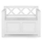 WYNDENHALL Halifax SOLID WOOD 36 inch Wide Transitional Small Entryway Storage Bench - 17D x 36 W x 27.8H