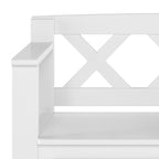 WYNDENHALL Halifax SOLID WOOD 36 inch Wide Transitional Small Entryway Storage Bench - 17D x 36 W x 27.8H