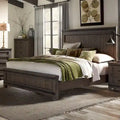 Thornwood Hills Rock Beaten Gray with Saw Cuts Queen Panel Bed