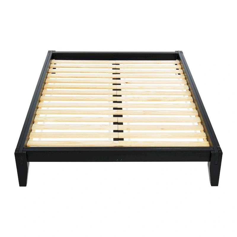 Yume Solid Wood Platform Bed with Japanese Joinery