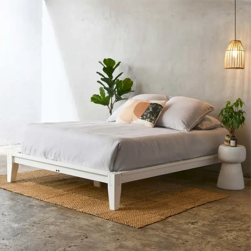 Yume Solid Wood Platform Bed with Japanese Joinery