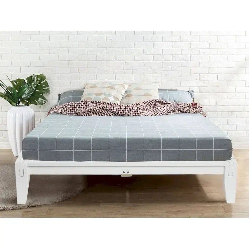 Yume Solid Wood Platform Bed with Japanese Joinery