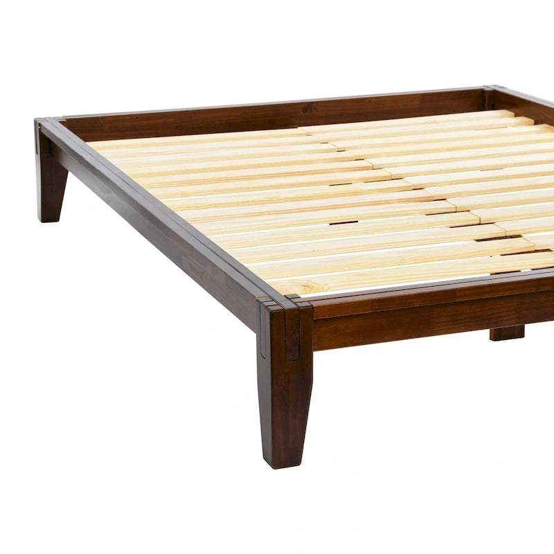 Yume Solid Wood Platform Bed with Japanese Joinery