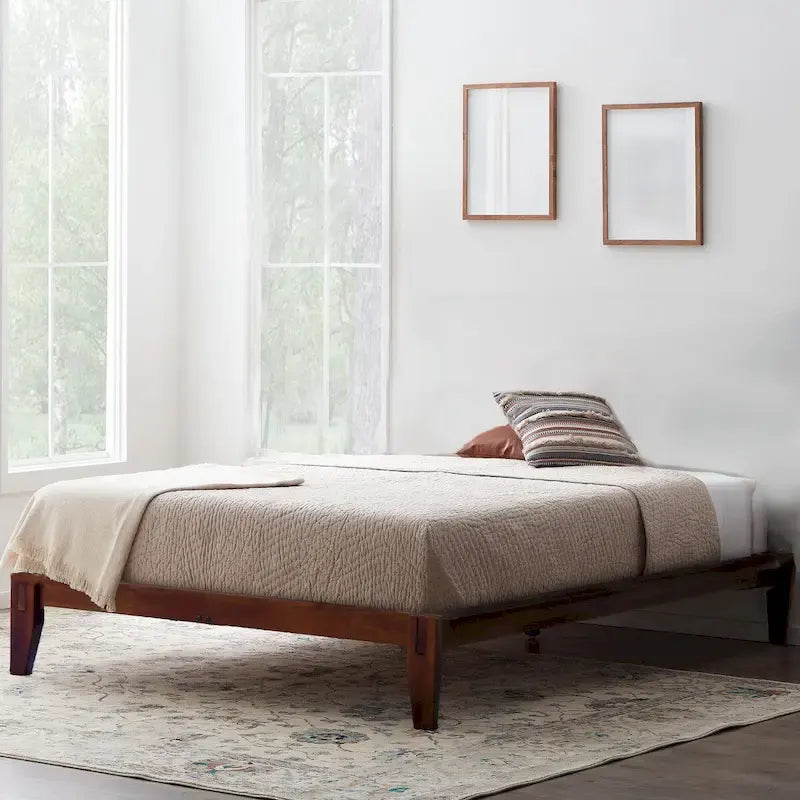 Yume Solid Wood Platform Bed with Japanese Joinery