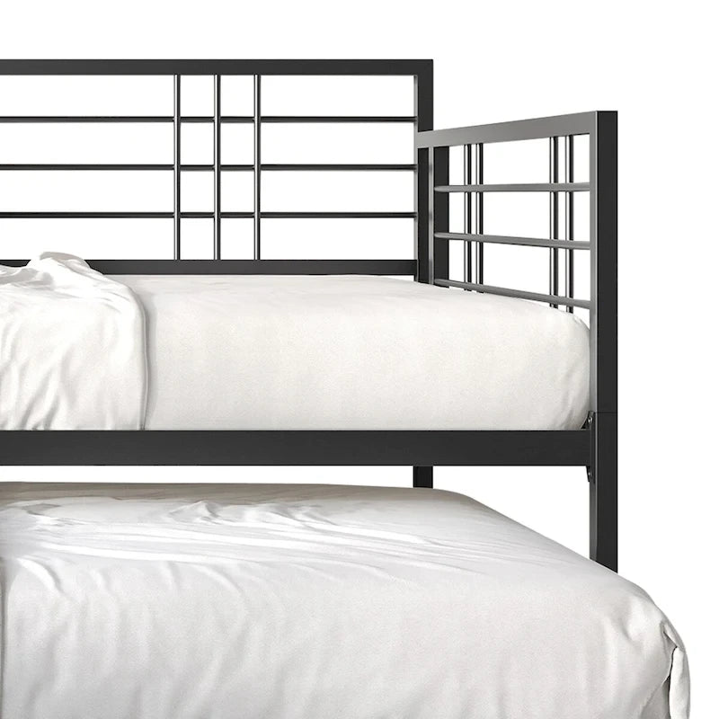 CraftPorch Contemporary Twin Size Metal Daybed with Trundle