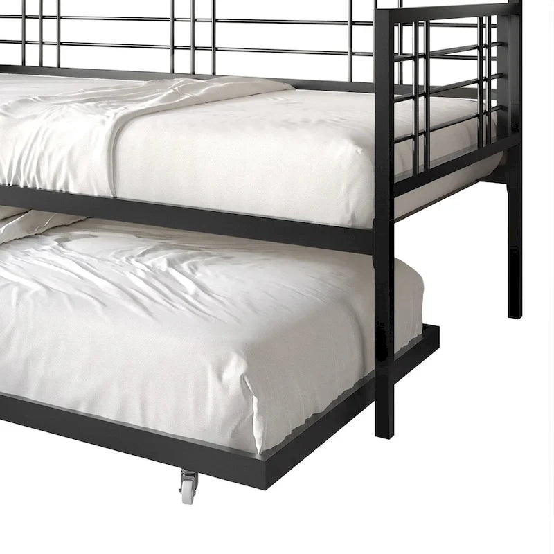 CraftPorch Contemporary Twin Size Metal Daybed with Trundle