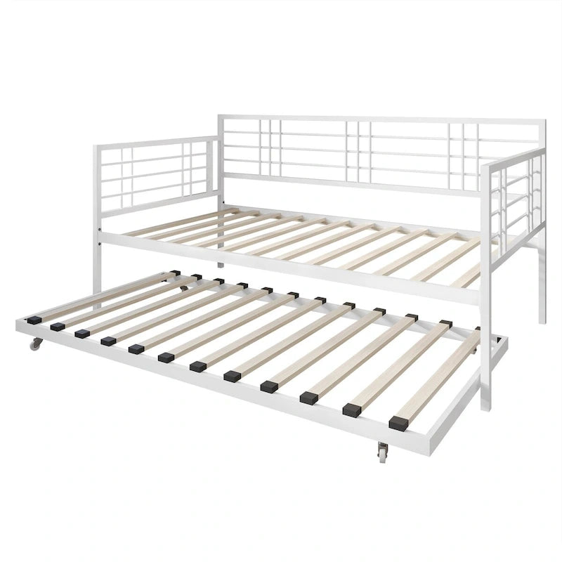 CraftPorch Contemporary Twin Size Metal Daybed with Trundle