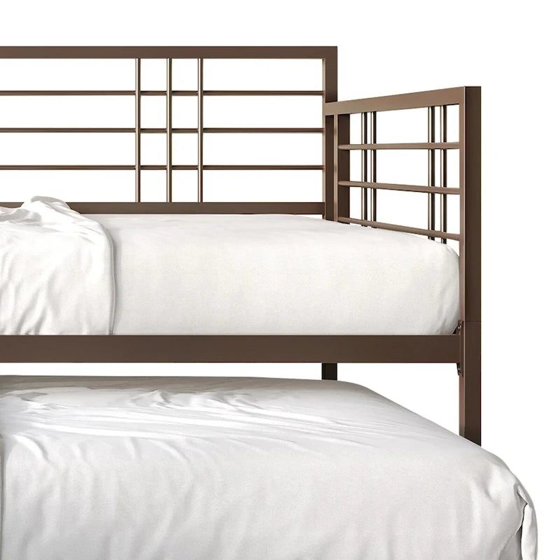 CraftPorch Contemporary Twin Size Metal Daybed with Trundle