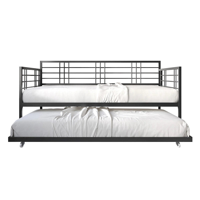 CraftPorch Contemporary Twin Size Metal Daybed with Trundle
