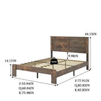 Queen Size Wood Platform Bed Frame For Bedroom