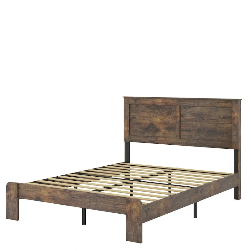 Queen Size Wood Platform Bed Frame For Bedroom