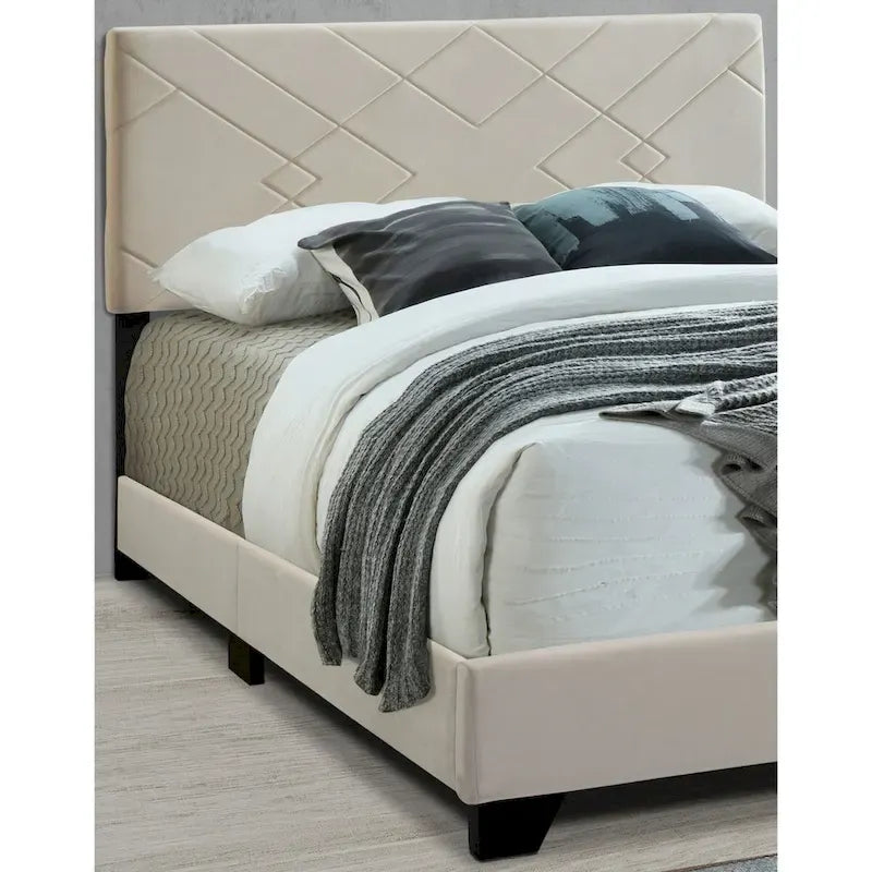 All-in-One Upholstered Champagne Bed